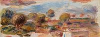 Paysage du midi, fragment by Pierre-Auguste Renoir contemporary artwork painting, works on paper