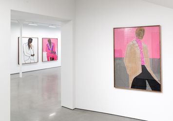 Exhibition view: Serge Attukwei Clottey, Beyond Skin, Simchowitz, Los Angeles (17 April–8 May 2021). Courtesy Simchowitz.