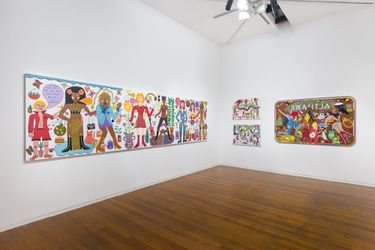 Exhibition view: Kaylene Whiskey: Sistas, Roslyn Oxley9 Gallery, Sydney (12 May – 12 June 2021). Courtesy Roslyn Oxley9 Gallery. Photo: Luis Power