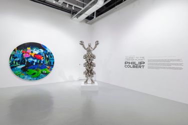 Exhibition view: Philip Colbert, JOURNEY TO THE LOBSTER PLANET, Whitestone Gallery, Singapore (6 January–3 March 2024). Courtesy Whitestone Gallery, Singapore.