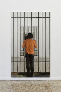 Donna che guarda attraverso le sbarre by Michelangelo Pistoletto contemporary artwork photography