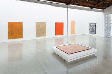 Exhibition view: Group Exhibition, Desert Painters of Australia Part II, Gagosian, Beverly Hills (26 July–6 September 2019). Artwork, left to right: © Yukultji Napangati/Copyright Agency. Licensed by Artists Rights Society (ARS), New York, 2019; © Warlimpirrnga Tjapaltjarri/Copyright Agency. Licensed by Artists Rights Society (ARS), New York, 2019; © Ronnie Tjampitjinpa/Copyright Agency. Licensed by Artists Rights Society (ARS), New York, 2019; © George Tjungurrayi/Copyright Agency. Licensed by Artists Rights Society (ARS), New York, 2019; © Tjumpo Tjapanangka/Copyright Agency. Licensed by Artists Rights Society (ARS), New York, 2019; © Emily Kame Kngwarreye/Copyright Agency. Licensed by Artists Rights Society (ARS), New York, 2019. Photo: Fredrik Nilsen.