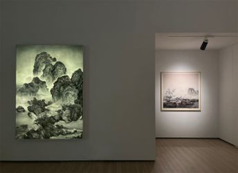 Exhibition view: Silence : LEE Ufan, Shiho FUJIWARA, YANG Yongliang, Whitestone Gallery, Taipei (6 June–2 July 2022). Courtesy Whitestone Gallery.