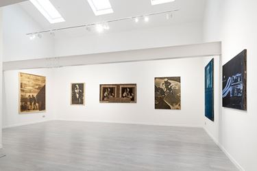 Exhibition view: Mimmo Rotello, Beyond Décollage: Photo Emulsions and Artypos, 1963–1980, Cardi Gallery, London (3 March–12 December 2020). Courtesy Cardi Gallery.