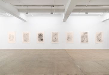 Exhibition view: Group Exhibition: Downbeat | Denniston Hill at Marian Goodman Gallery, Marian Goodman Gallery, New York (13 July–18 August 2023). Courtesy Marian Goodman Gallery.