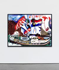 Regatta by Malcolm Morley contemporary artwork painting, works on paper
