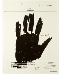 Left Hand (Palm Rolled) by Jenny Holzer contemporary artwork mixed media
