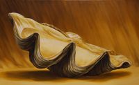 Giant Clam Shell Half 2 by Christopher Bassi contemporary artwork painting