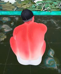 Swimming Pool Series - Dark Tiles by Yang-Tsung Fan contemporary artwork painting
