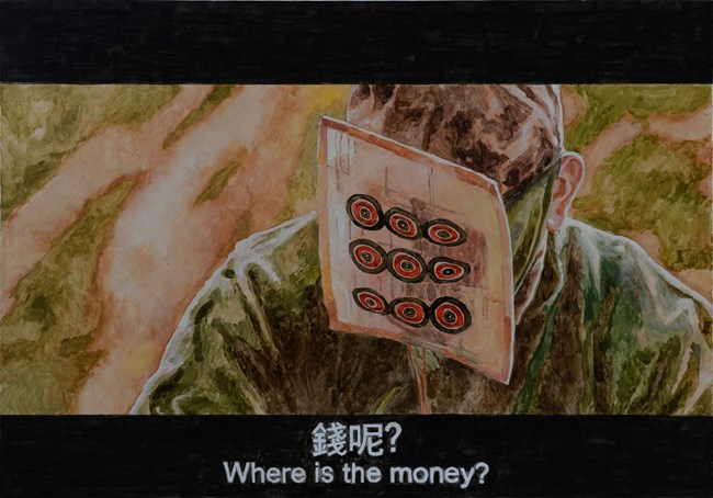 Let the Bullets Fly,"Where is the money?" by Chow Chun Fai contemporary artwork