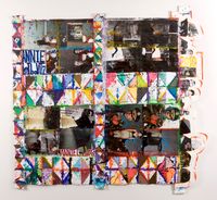 Colin Powell Paper Quilt by Mike Cloud contemporary artwork painting, works on paper, photography, print