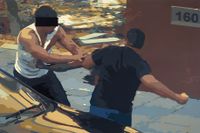 Street Fight 2 by Christopher Langton contemporary artwork painting