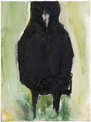 Crow (facing forwards) by Matthew Krishanu contemporary artwork painting