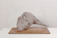 Unfired Tilted Head by Mark Manders contemporary artwork sculpture