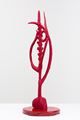 Pot plant carmin red (Microtis unifolia after R Fitzgerald) by Caroline Rothwell contemporary artwork 2