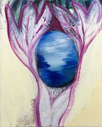 Blue pearl by Yi Youjin contemporary artwork painting, works on paper