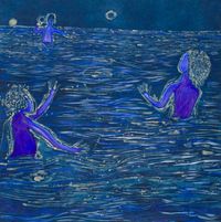 A Game of Catch by Sola Olulode contemporary artwork painting, works on paper, drawing