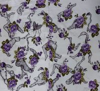 Bodies that grow purple flowers by Fatoş İrwen contemporary artwork drawing, textile