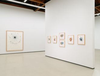 Exhibition view: Rebecca Horn, Labyrinth of the Soul: Drawings 1965-2015, Sean Kelly, Los Angeles (11 March–22 April 2023). Courtesy Sean Kelly.