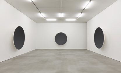 Instsallation view of Anish Kapoor: Gathering Clouds, 2016 at Kukje Gallery, Seoul. Photo: Keith Park. Image provided by Kukje Gallery.