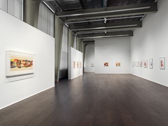 Exhibition view: Maria Lassnig, Zarter Mittelpunkt / Delicate Centre, Hauser & Wirth, Zürich (11 October–19 December 2019). © Maria Lassnig Foundation. Courtesy the Foundation and Hauser & Wirth. 