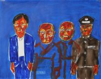 Standing People by Yongsun Soh contemporary artwork painting, works on paper