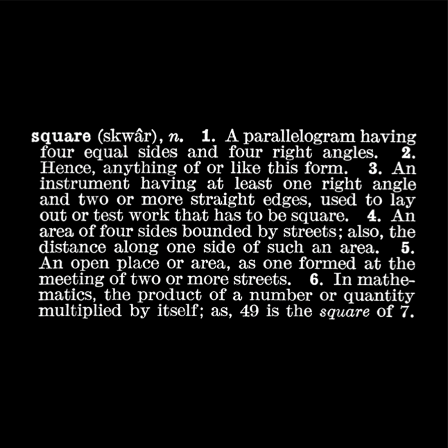 Titled [Art as Idea (as Idea)] [Square] by Joseph Kosuth contemporary artwork