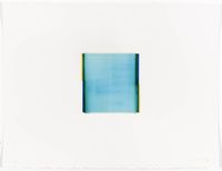 Paris Blue / Pure Yellow by Callum Innes contemporary artwork painting, works on paper