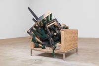 Barricade (Chairs) by Angela De La Cruz contemporary artwork sculpture, installation