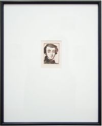 Portrait of Alexis de Tocqueville after Chasseriau by Linda Marrinon contemporary artwork print