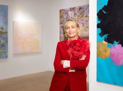 Sharon Stone Wants to Fuck Her Paintings Up a Little