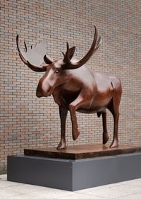 Canadian Moose 加拿大驼鹿 by Daniel Daviau contemporary artwork sculpture