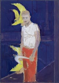 红色、蓝色和镰刀 Sickle in Blue and Red by 亚历山大·蒂内 Alexander Tinei contemporary artwork painting