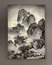 Exhibition view: Silence : LEE Ufan, Shiho FUJIWARA, YANG Yongliang, Whitestone Gallery, Taipei (6 June–2 July 2022). Courtesy Whitestone Gallery.