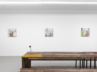 Exhibition view: Klara Lidén, Daniele Milvio, Found Refined Refound, Galerie Eva Presenhuber, New York (25 February–25 March 2023). © Courtesy the artist, Weiss Falk and Galerie Eva Presenhuber.