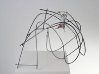 Hang down, Dog by Kaori Yoshikawa contemporary artwork sculpture, mixed media, ceramics