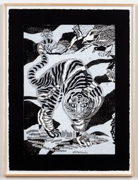Tsugigami Tiger by Kour Pour contemporary artwork works on paper, print