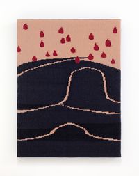 UNTITLED (RED RAINDROP) 无题（红雨） by Miranda Fengyuan Zhang contemporary artwork textile