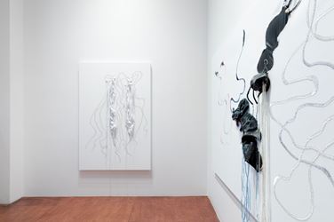 Exhibition view: Nicholas Hlobo, Lehmann Maupin, Seoul (21 March–18 May 2019). Courtesy the artist and Lehmann Maupin, New York, Hong Kong, and Seoul. Photo: OnArt Studio.