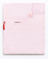 Untitled (soft pink with red) by Louise Gresswell contemporary artwork painting