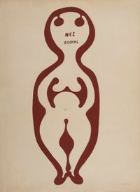 Nez bouche by Victor Brauner contemporary artwork painting, works on paper