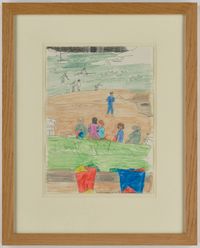 People having a picnic & Daisy's socks, Cornwall by Peter Blake contemporary artwork works on paper, drawing