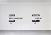 AN ENTRANCE & (WITH MUCH ADO) AN EXIT (±) by Lawrence Weiner contemporary artwork 1