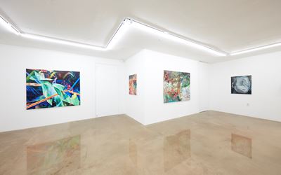 Exhibition view: Jiyoon Koo, Nayul Kim, Young bin Choi, Yoojin Cho, The Exquisite Bond of The Hydrogen Corpse, One and J +1, Seoul (10 August–1 September 2017). Courtesy One and J +1, Seoul.