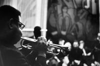 Dizzy Gillespie at Yoors’ studio loft by Estate Of Jan Yoors contemporary artwork photography