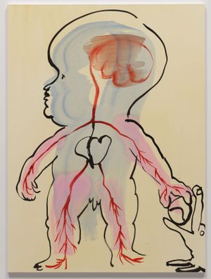 Le souffle au coeur 1 by Camille Henrot contemporary artwork painting, works on paper