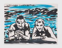 No Title (Waimea shorebreak.) by Raymond Pettibon contemporary artwork painting, works on paper, drawing