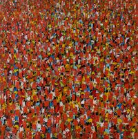 Red People G8417 by Professor Ablade Glover contemporary artwork painting