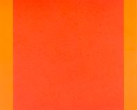 Red Cell with Orange Background by Peter Halley contemporary artwork painting