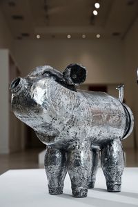 Pig by Mia Fonssagrives Solow contemporary artwork sculpture